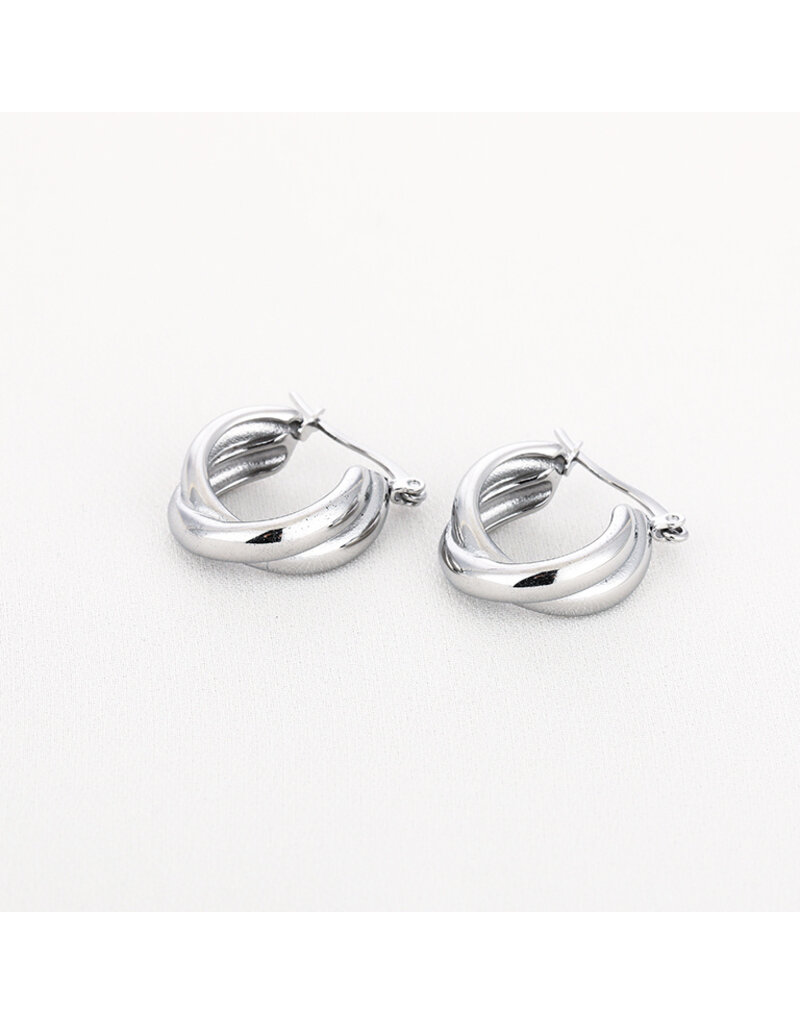 DANA FLOREA Twisted hoops