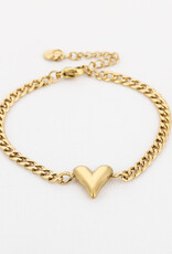 DANA FLOREA Schakelarmband met hartje