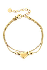 DANA FLOREA Dubbele armband met hartje