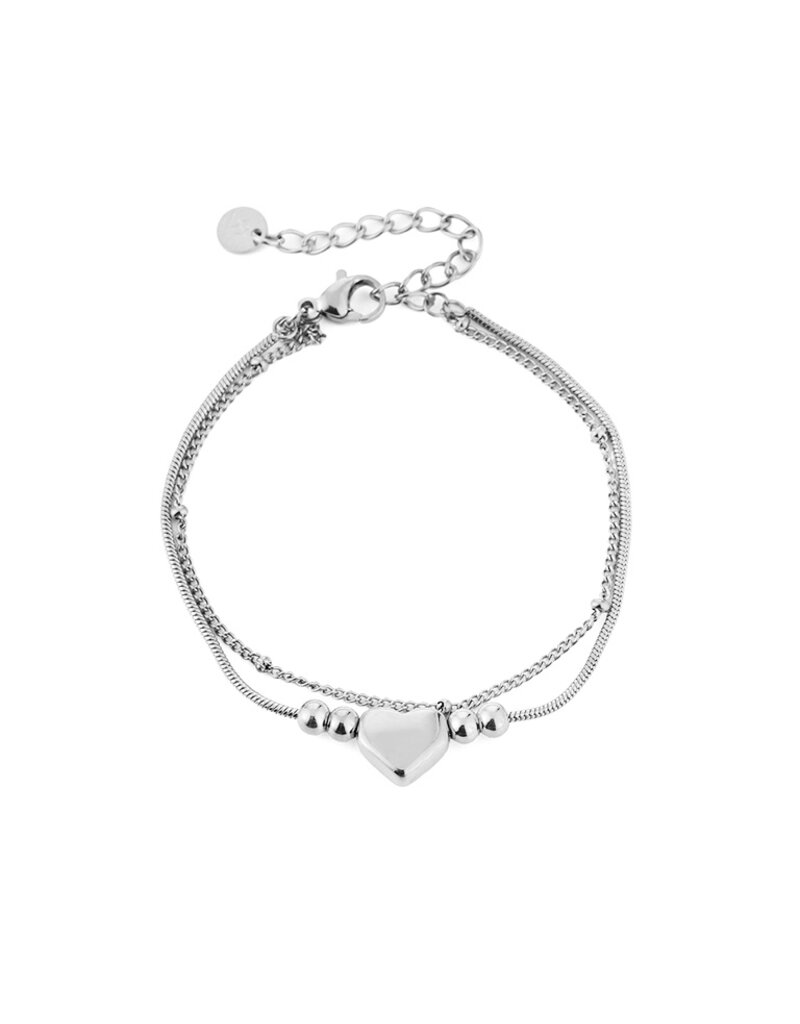 DANA FLOREA Dubbele armband met hartje
