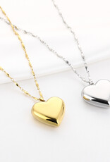 DANA FLOREA Lange ketting 80 cm met groot hart