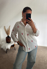 DANA FLOREA Blouse Lobster Wit