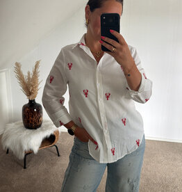 DANA FLOREA Blouse Lobster Wit