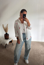 DANA FLOREA Blouse Lobster Wit