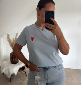 DANA FLOREA T-shirt Lobster Lichtblauw