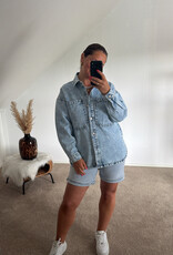 DANA FLOREA Denim Blouse met glitter studs