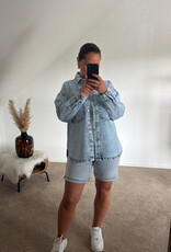 DANA FLOREA Denim Blouse met glitter studs