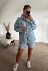 DANA FLOREA Denim Blouse met glitter studs