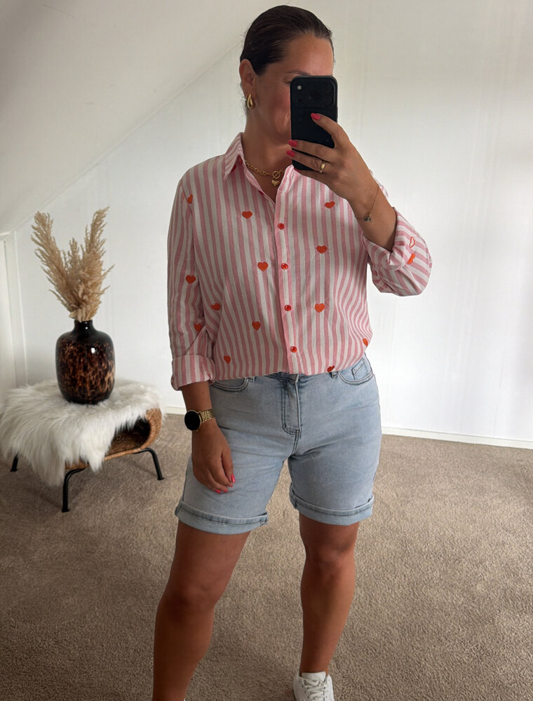 DANA FLOREA Blouse Grace roze/oranje