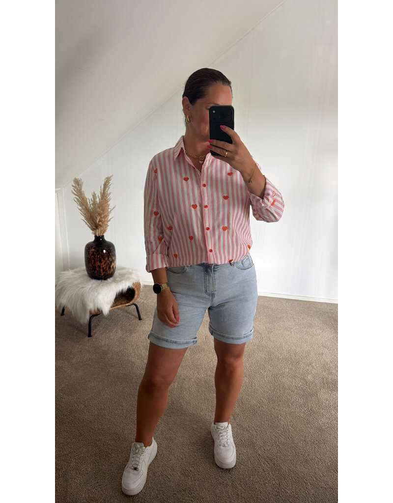 DANA FLOREA Blouse Grace roze/oranje