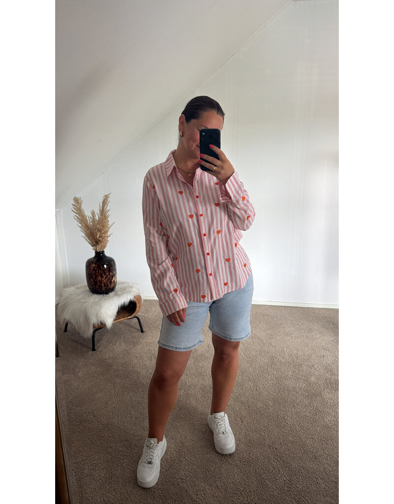 DANA FLOREA Blouse Grace roze/oranje