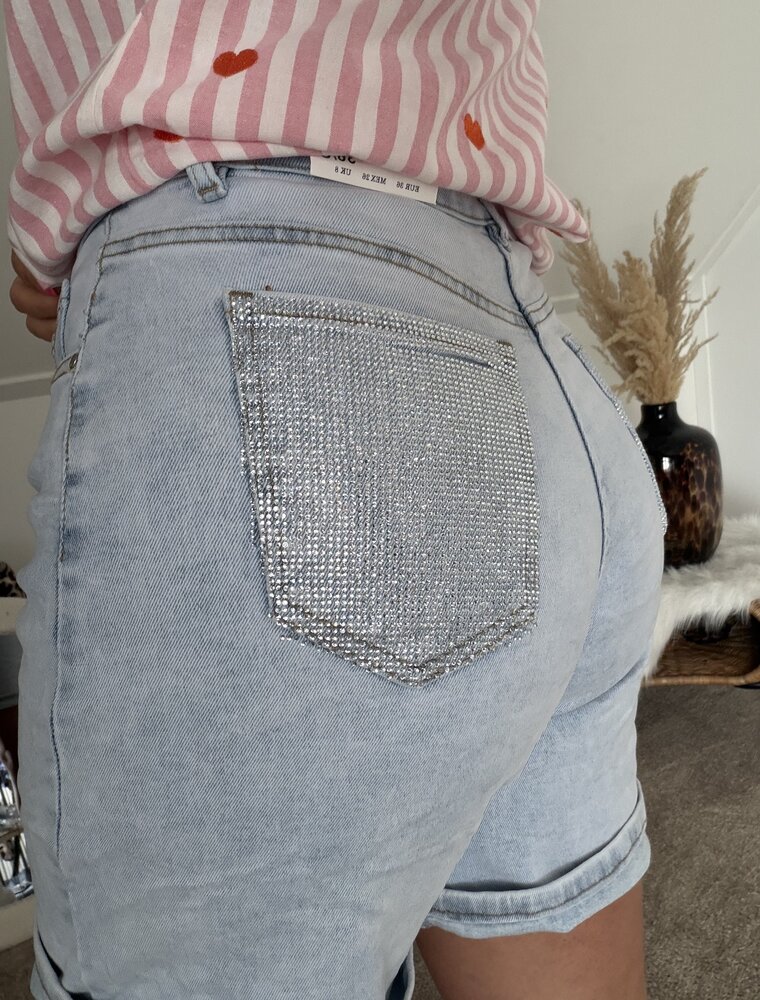 DANA FLOREA Denim Short Lichtblauw
