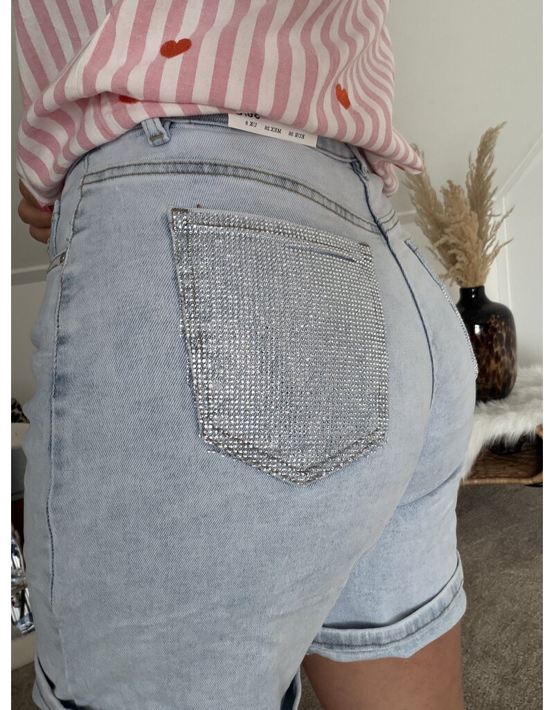 DANA FLOREA Denim Short Lichtblauw