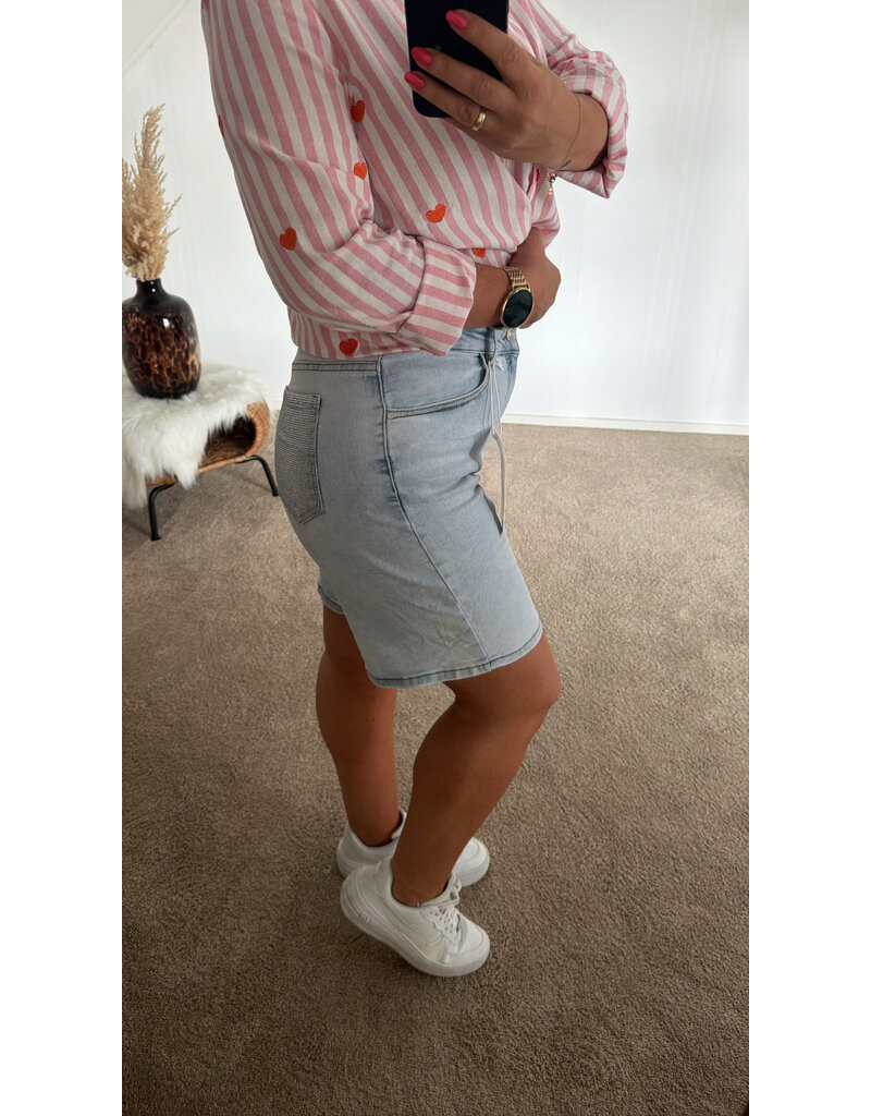 DANA FLOREA Denim Short Lichtblauw