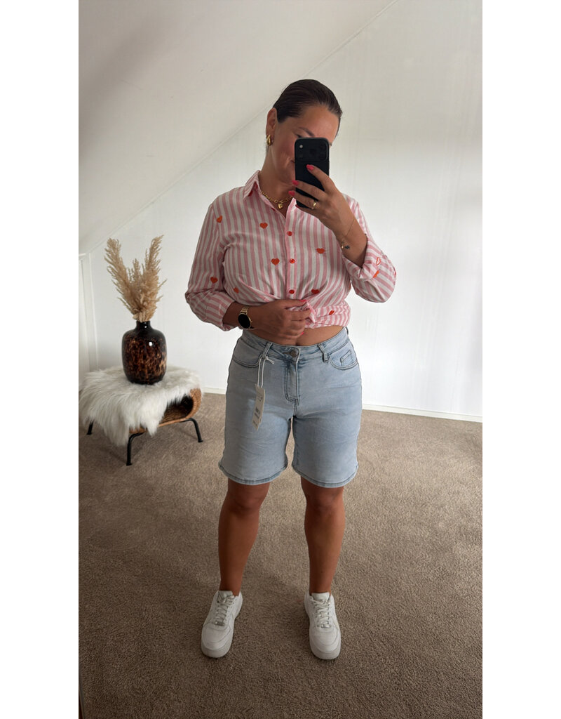 DANA FLOREA Denim Short Lichtblauw