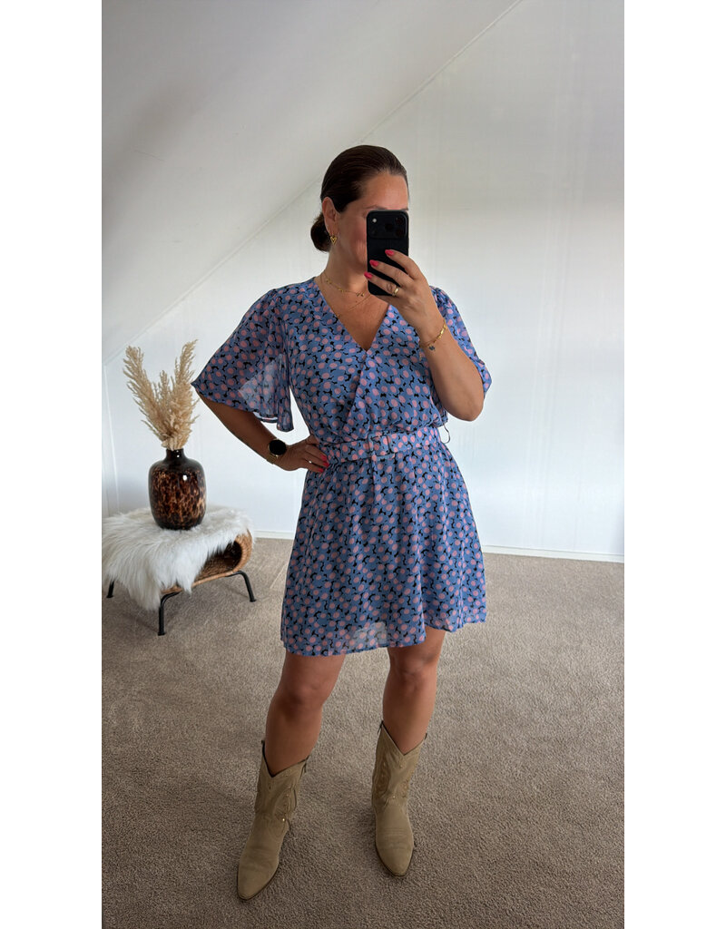 DANA FLOREA Jurk Lois Blauw/Roze