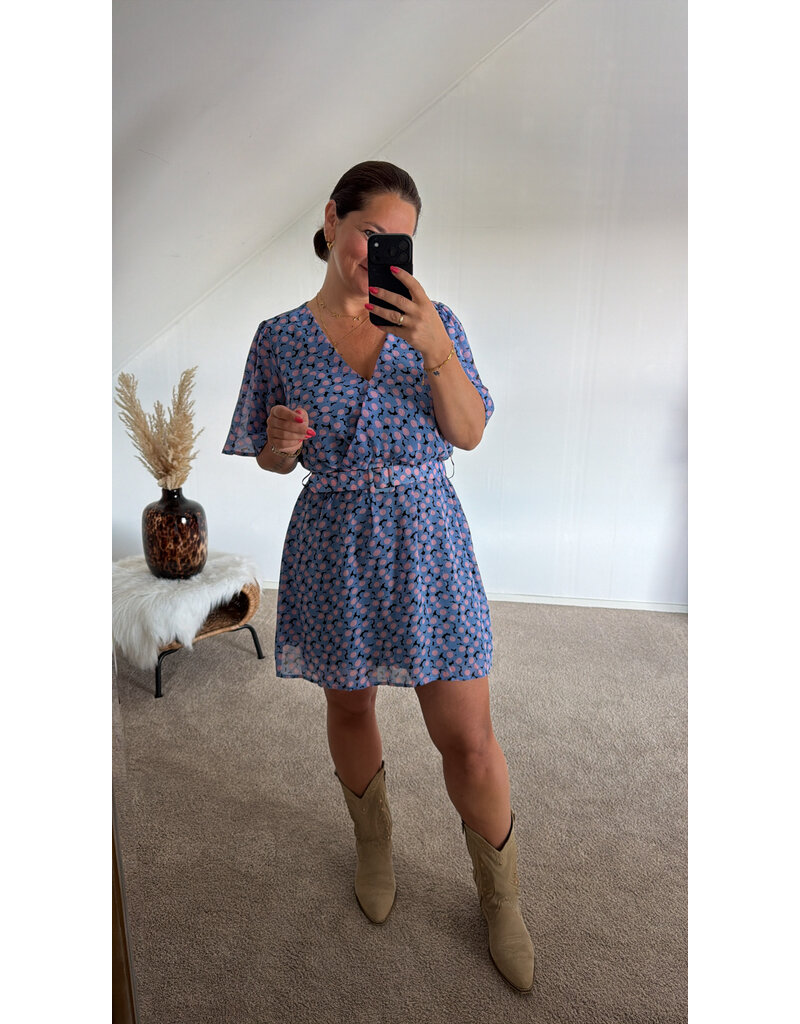 DANA FLOREA Jurk Lois Blauw/Roze