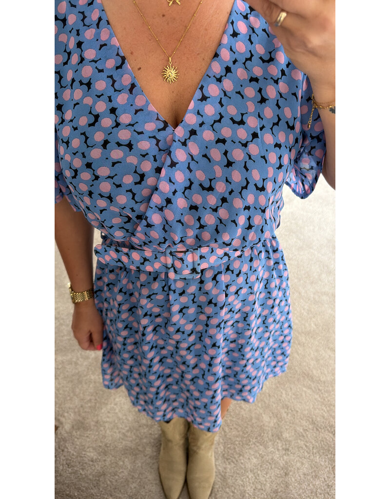 DANA FLOREA Jurk Lois Blauw/Roze