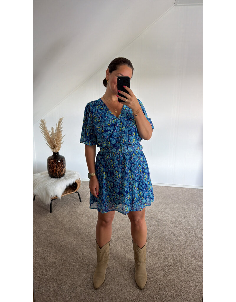 DANA FLOREA Jurk Daisy Blauw
