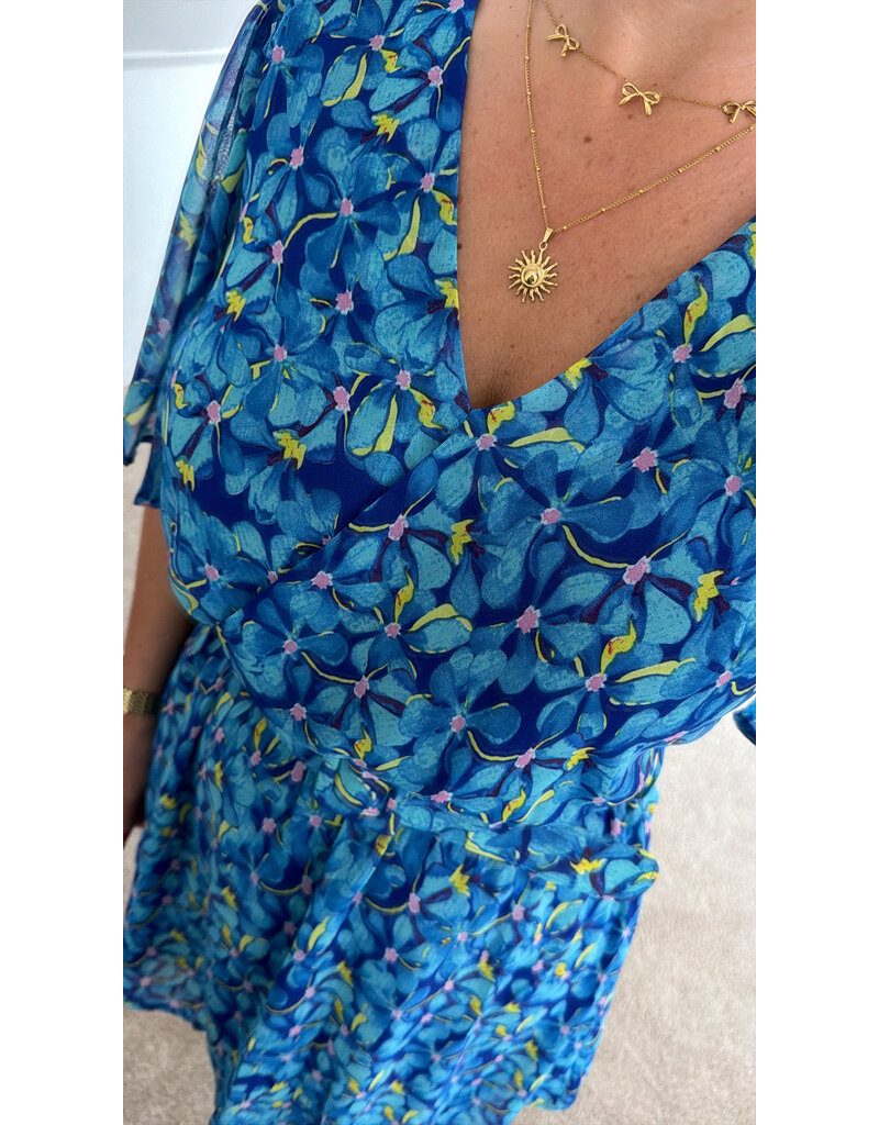 DANA FLOREA Jurk Daisy Blauw