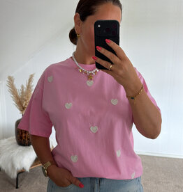 DANA FLOREA T-shirt met Hartjes