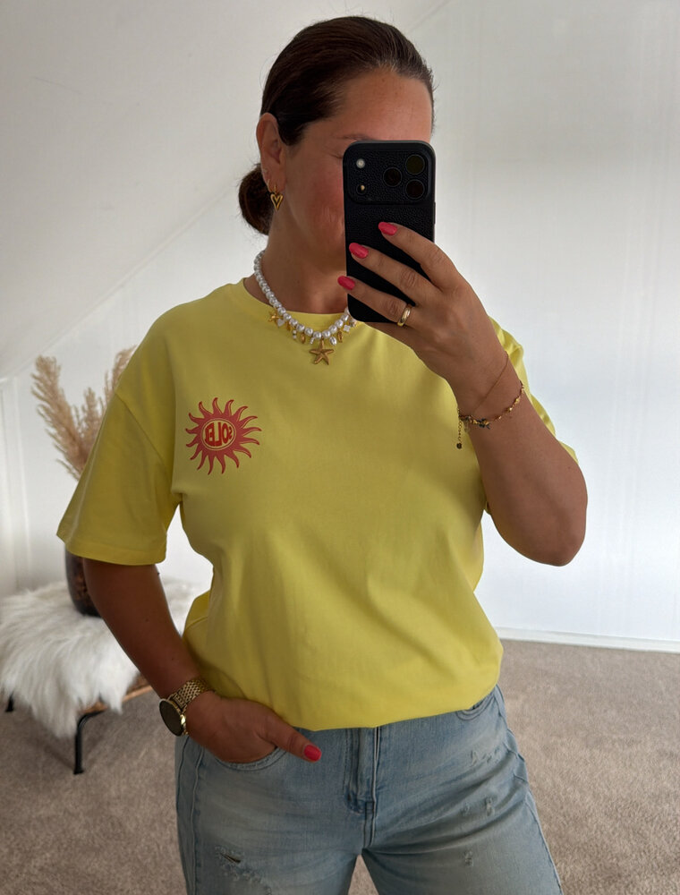 DANA FLOREA T-shirt Soleil Geel