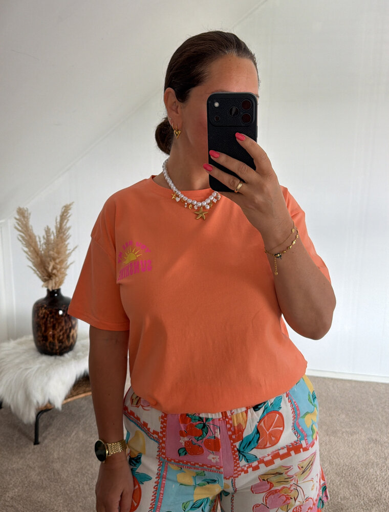 DANA FLOREA T-shirt Sunshine Oranje