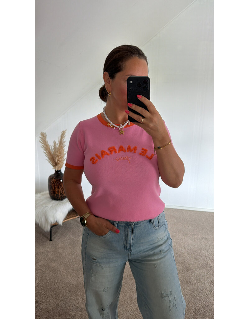 DANA FLOREA Top Le Marais Fuchsia/Oranje