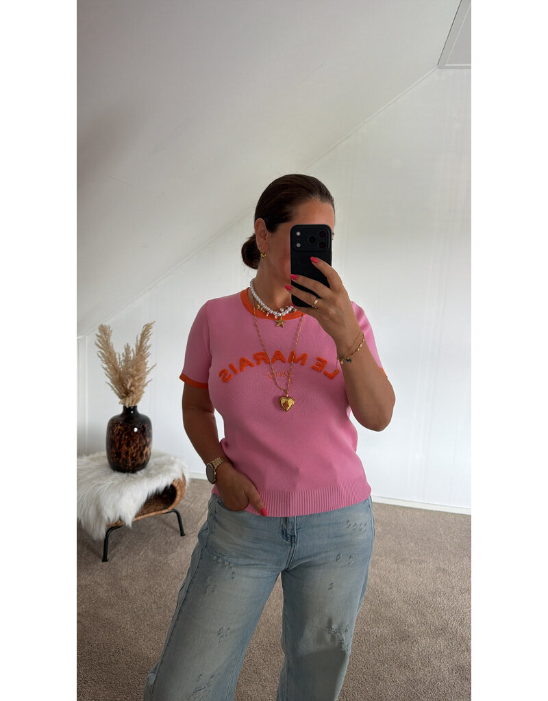 DANA FLOREA Top Le Marais Fuchsia/Oranje