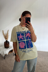 DANA FLOREA T-shirt The Beach Geel