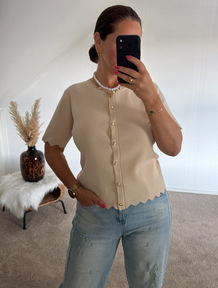 DANA FLOREA Top Magda Beige