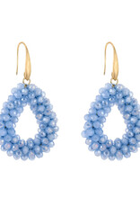 DANA FLOREA Strass Oorbellen Jeans  Blue