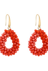 DANA FLOREA Strass Oorbellen Watermelon