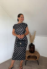 DANA FLOREA Jurk Kylie Dots Zwart/Wit