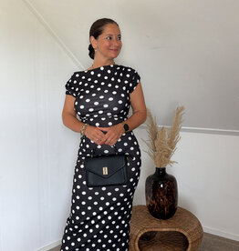 DANA FLOREA Jurk Kylie Dots Zwart/Wit