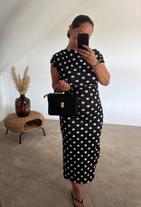 DANA FLOREA Jurk Kylie Dots Zwart/Wit
