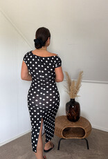 DANA FLOREA Jurk Kylie Dots Zwart/Wit