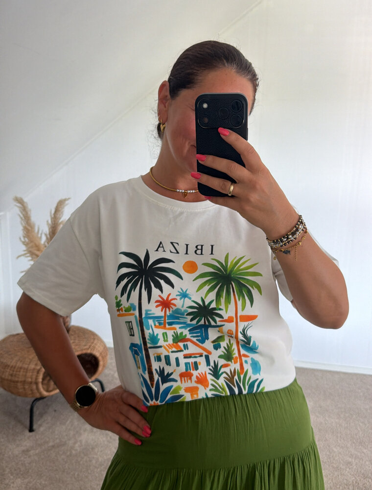 DANA FLOREA T-shirt Ibiza Wit