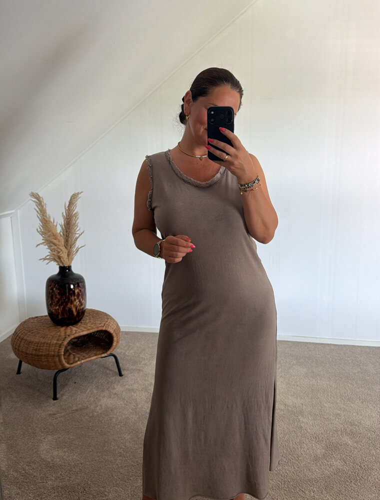 DANA FLOREA Jurk Selina Taupe
