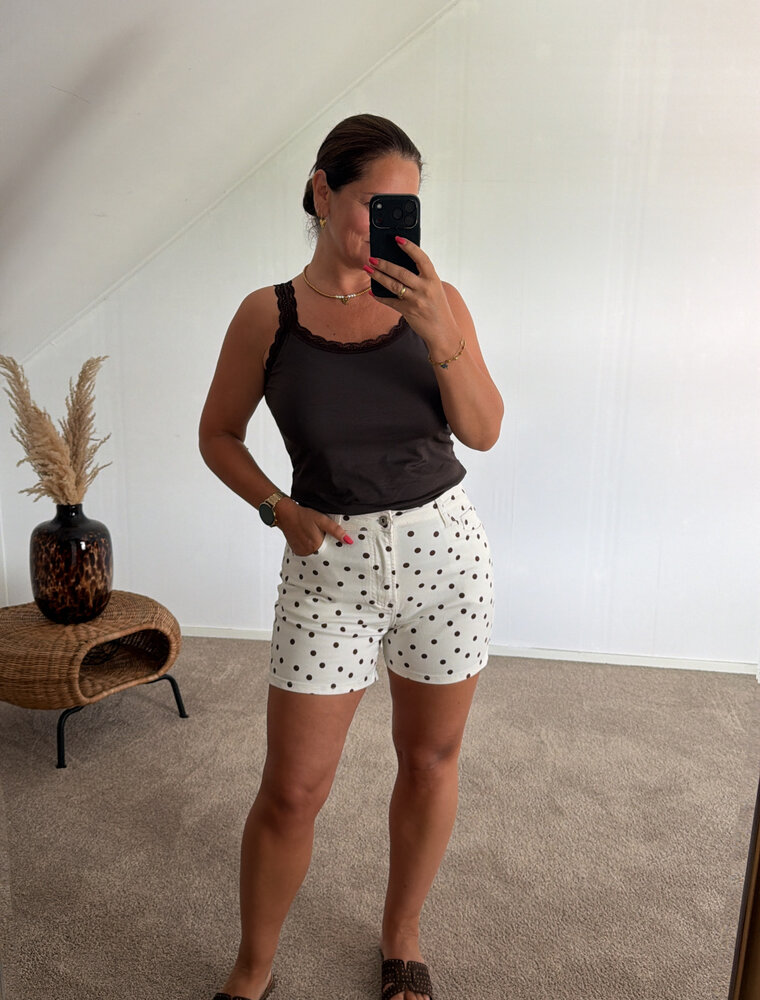 DANA FLOREA Short Dots Bruin/Beige