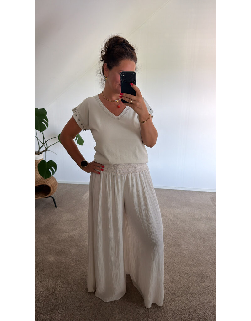 DANA FLOREA Broek Yuna Beige