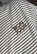 DANA FLOREA T-shirt Bon Jour Crème/Bruin