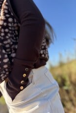 DANA FLOREA Teddy Gilet Bambi Bruin/Beige