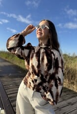 DANA FLOREA Top Kendra Bruin/Beige