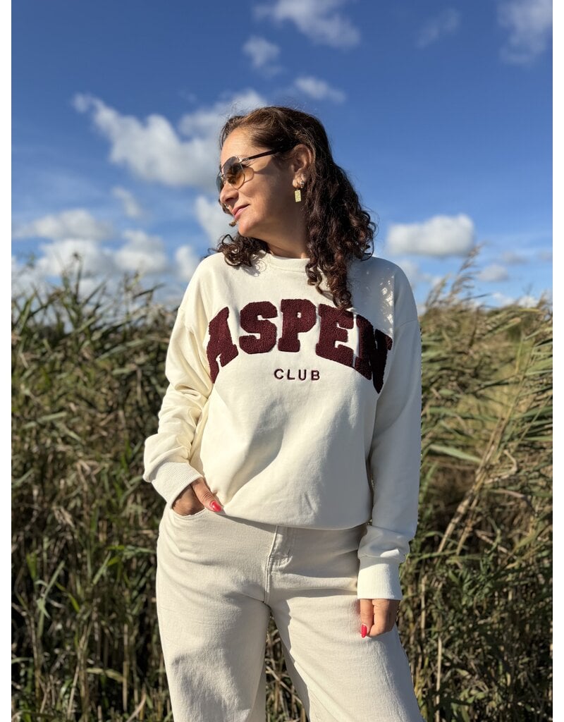 DANA FLOREA Sweater Aspen Beige/Bordeaux