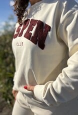 DANA FLOREA Sweater Aspen Beige/Bordeaux