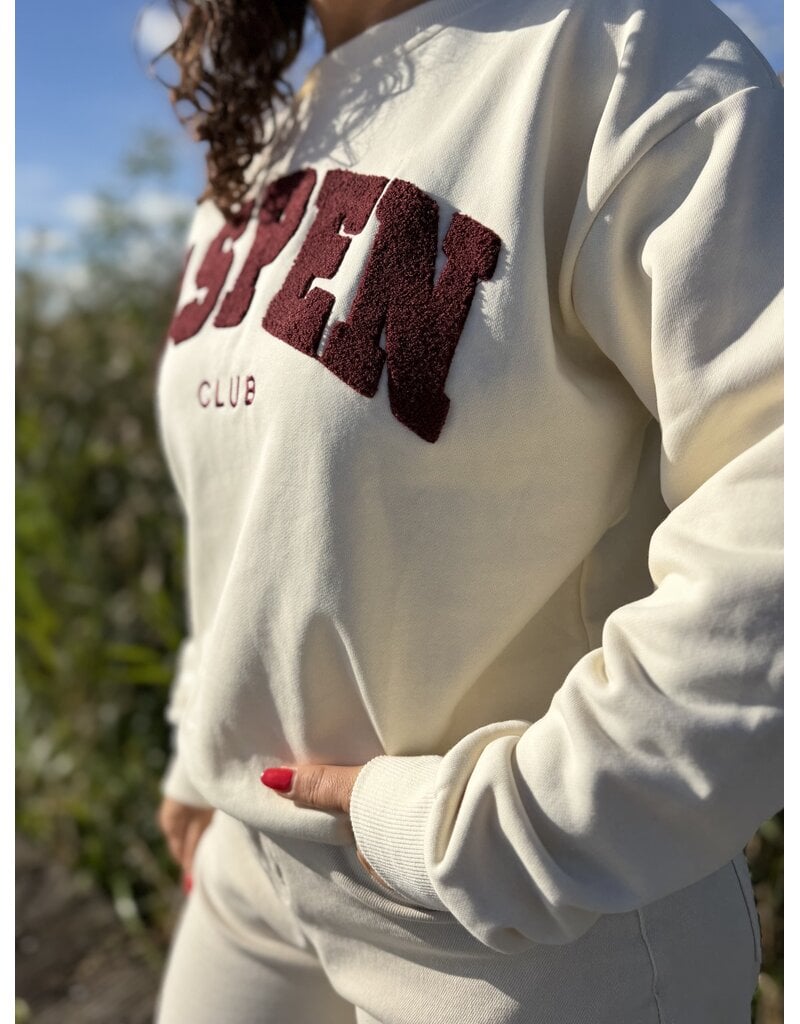 DANA FLOREA Sweater Aspen Beige/Bordeaux