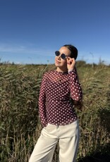 DANA FLOREA Mesh Top Bordeaux