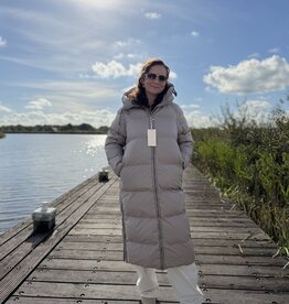 Da Winterjas Gewatteerd Taupe