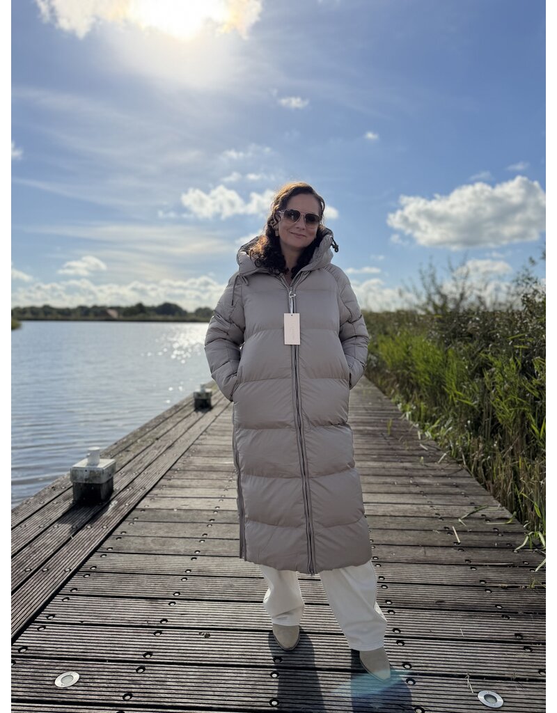 Da Winterjas Gewatteerd Taupe